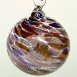 A glass ornament hanging from the ceiling.